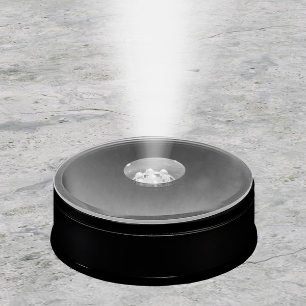 Medium Round Light Base (Rotating) - Black Finish