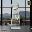 7 3/4" Crystal Globe on Clear Tower