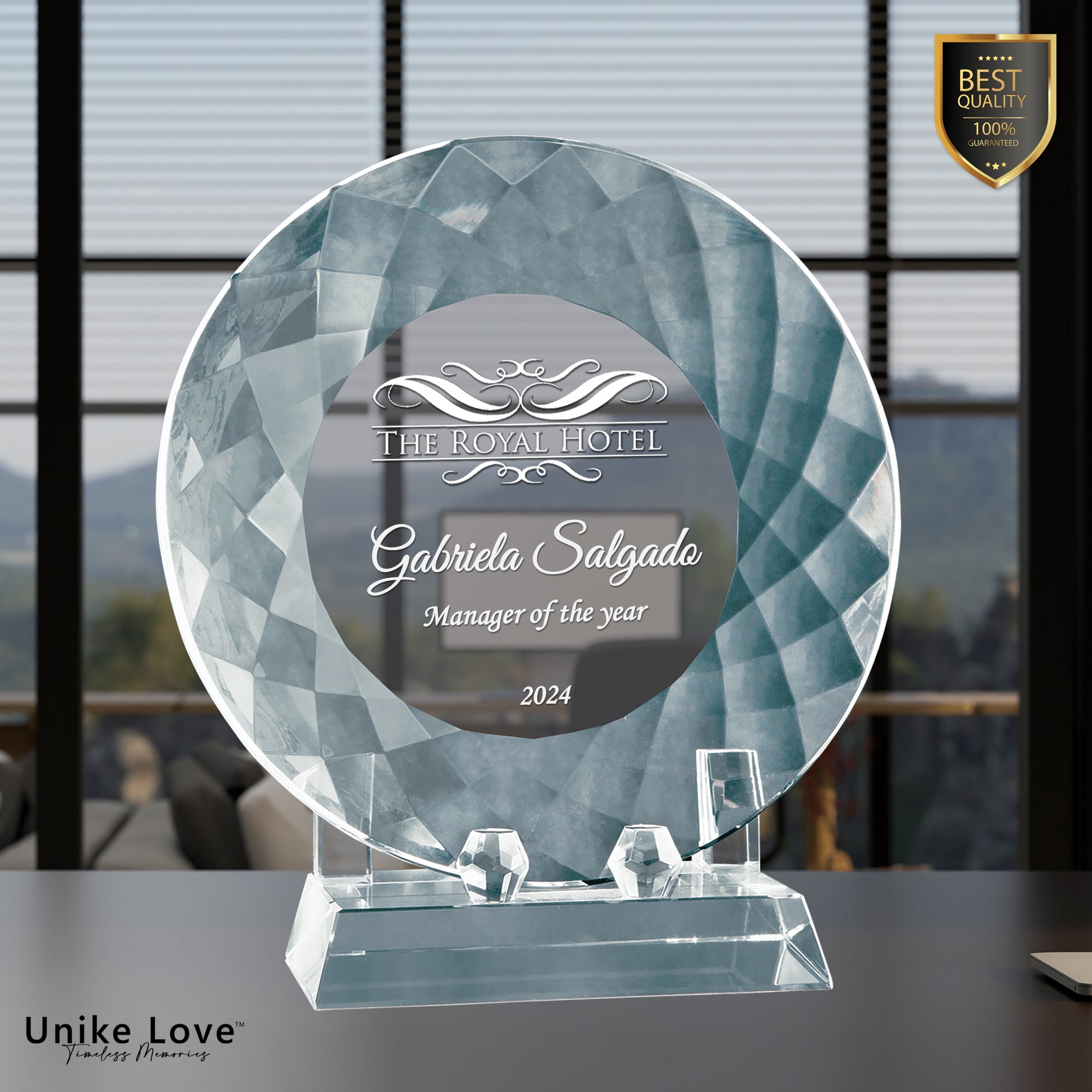 Crystal Plate with Base