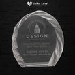 6" Oval Crystal with Decorative Edge