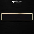 9 1/2" x 1 3/4" Black/Gold Brass Plate for 10 1/2" Desk Wedges