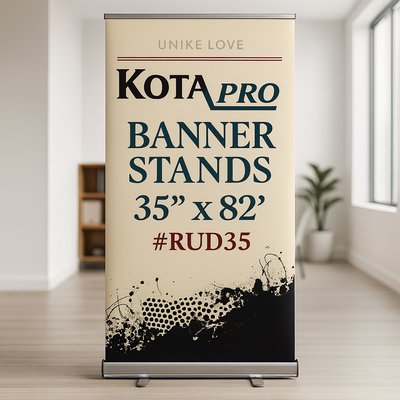 33 1/2" X 79" Roll UP Banner Stand-Delux Single Side Display