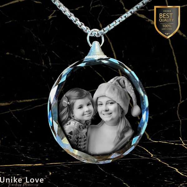Babies Gift Personalized Circular Crystal Necklace | Chain and Pendant |