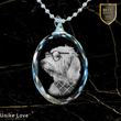 Pet Lover Gift Personalized Oval Crystal Necklace | Chain and Pendant |