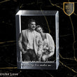 A Gift for Lovers | Paperweight Gift Vertical | Couples photo | Luxury Detail | Personalized Crystal