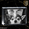 For a Pets Lover | Paperweight Gift Horizontal | Pet photo | Luxury Detail | Personalized Crystal