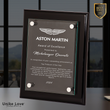 9" x 12" Black Piano Finish Floating Glass Plaque