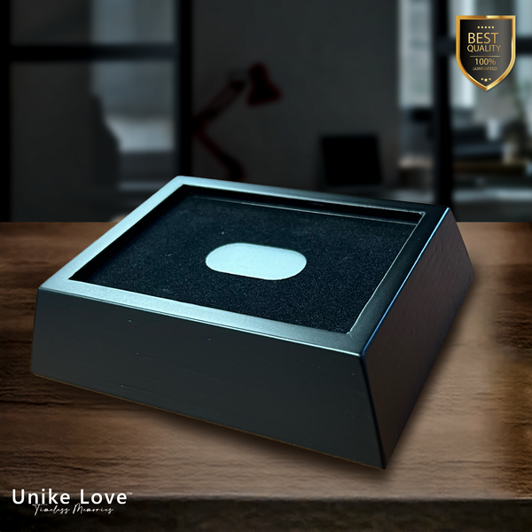 Small Wooden Light Base - Black Finish