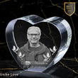 Memorial Gift | 3D Photo Crystal Heart | Personalized Laser Engraving.