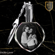 Friendship Gift Personalized Crystal Keychain | Heart Shaped |
