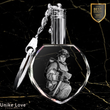 Retirement Personalized Crystal Keychain | Heart Shaped |