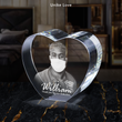 Retirement Gift | 3D Photo Crystal Heart | Personalized Laser Engraving
