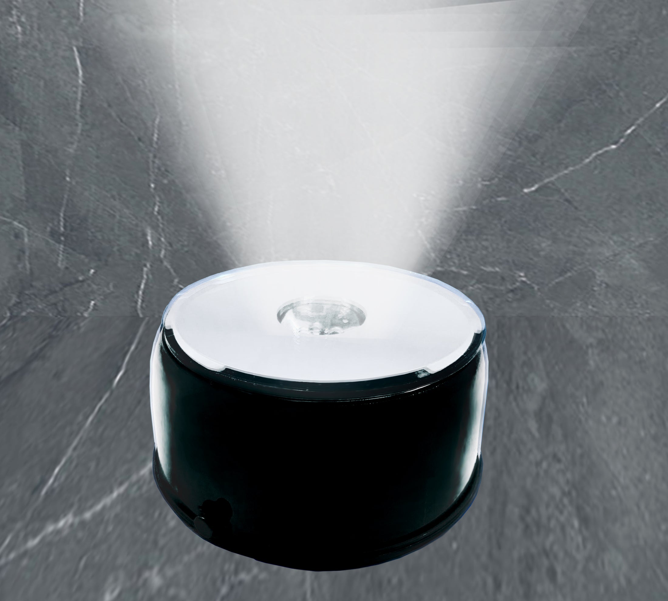 Small Round Light Base (Rotating) - Black Finish