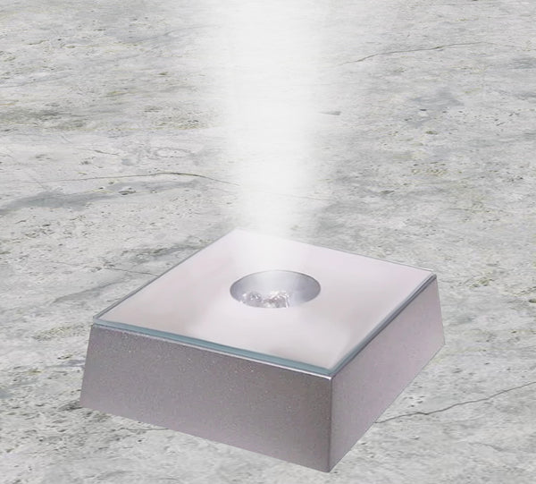 Square Light Base - Silver Finish
