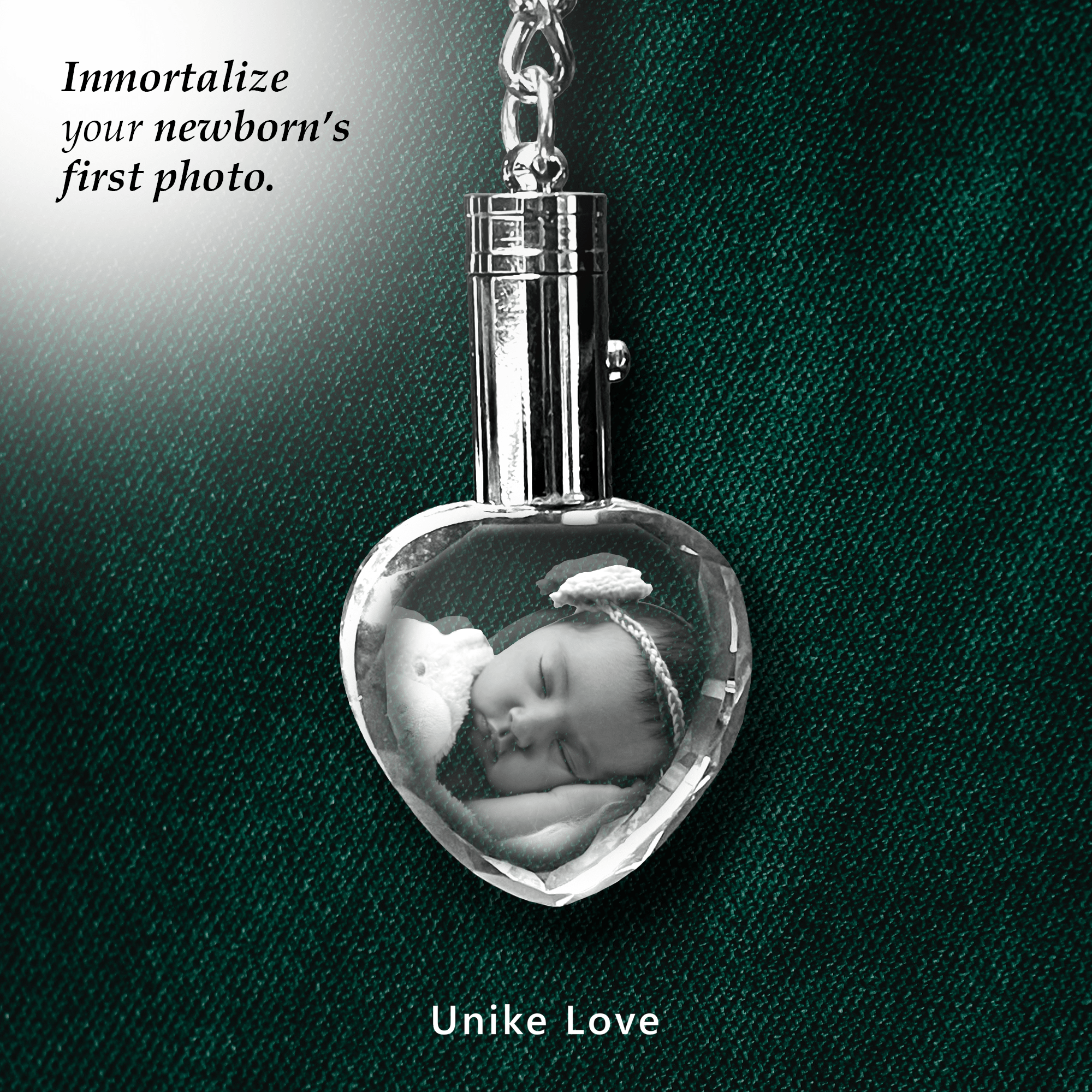 Memorial and Grief Custom Present | Crystal Keyring / Keychain | Personalized Engraving.