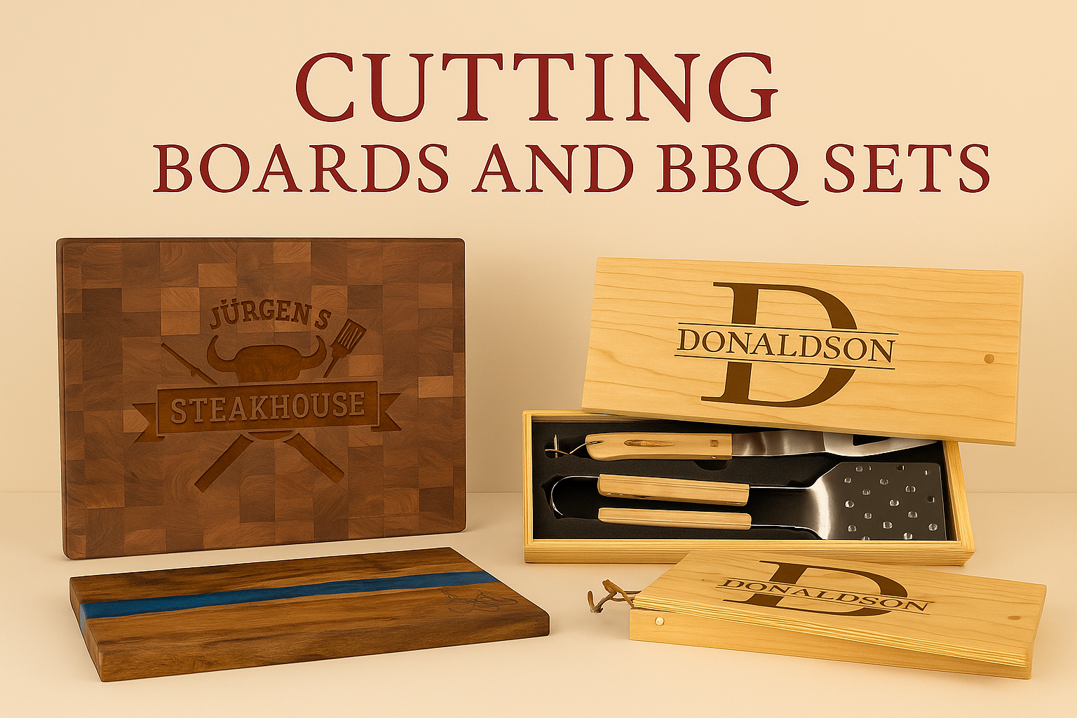 Cutting Boards and BBQ Sets
