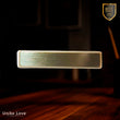 2 3/8" x 1/2" Bright Leaded Brass Name Badge Blank with Fused Posts