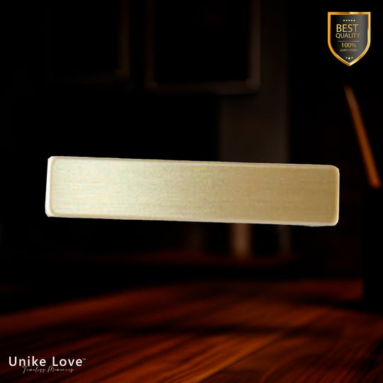 2 1/2" x 5/8" Satin Leaded Brass Name Badge Blank with Fused Posts