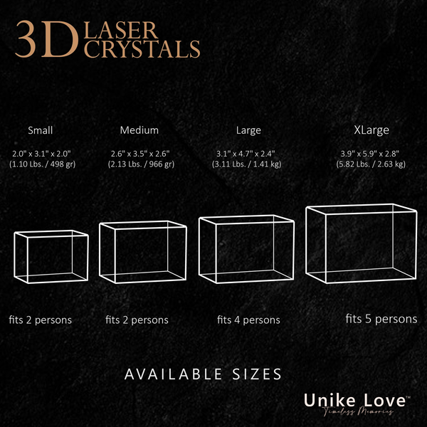Friendship Gift | 3D Photo Laser-etched Crystal Brick | Luxury 9K Crystal