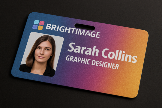 Horizontal Aluminum ID Badge (Sublimated Colorful)