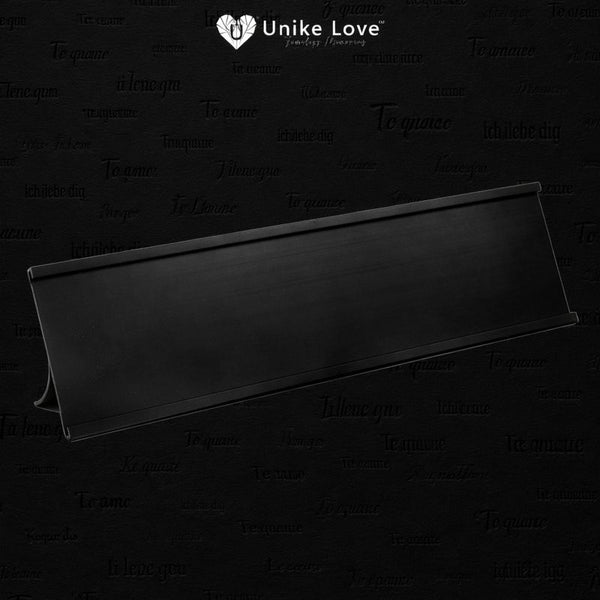 2" x 12" Kota Pro Black Aluminum Desk Holder for 1/16" Plastic