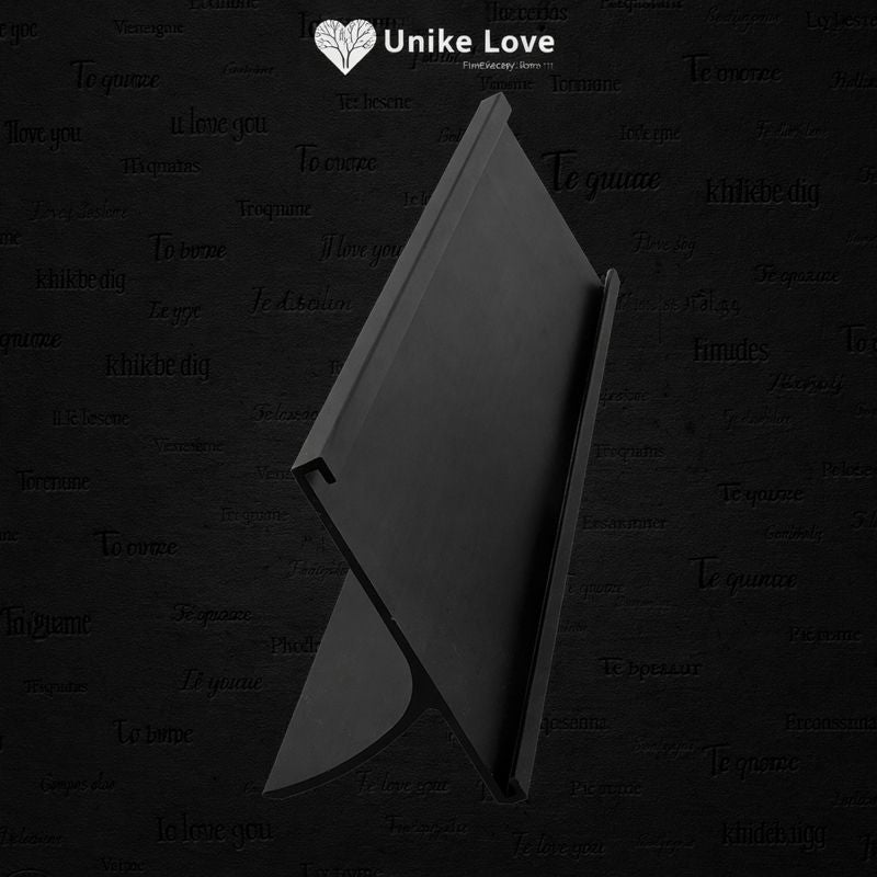 2" x 10" Kota Pro Black Aluminum Desk Holder for 1/16" Plastic