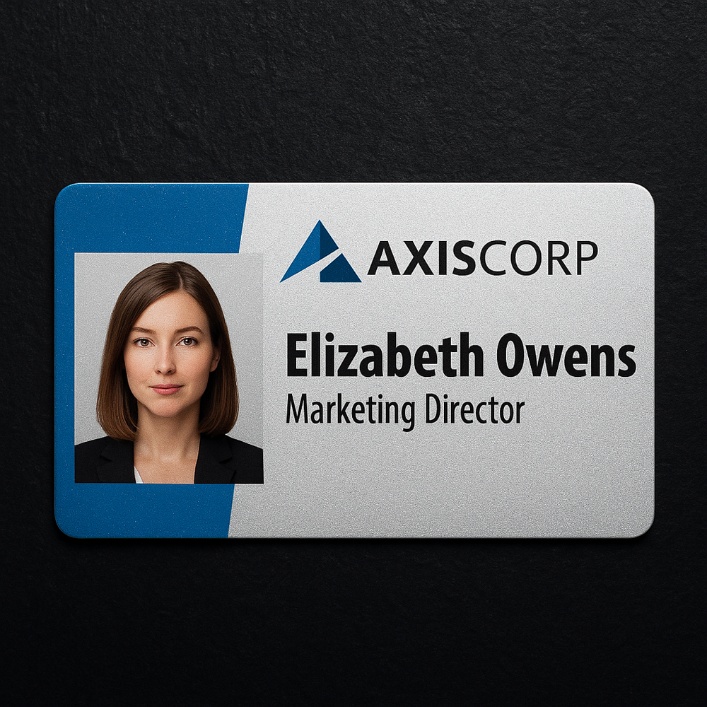 Horizontal Aluminum ID Badge (Sublimated Colorful)