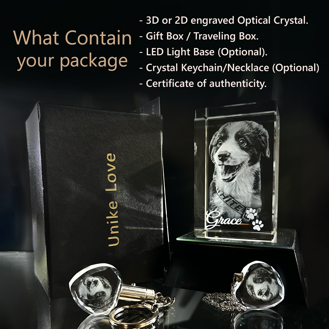 Personalized Crystal Paperweight Vertical | Luxury Holiday Gift | High-Quality Finish