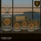 Customized Whiskey Set 850mL Round Golf Glass Decanter Set with Four 9 oz. Rocks Glassess