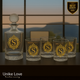 Customized Whiskey Set 850mL Round Golf Glass Decanter Set with Four 9 oz. Rocks Glassess