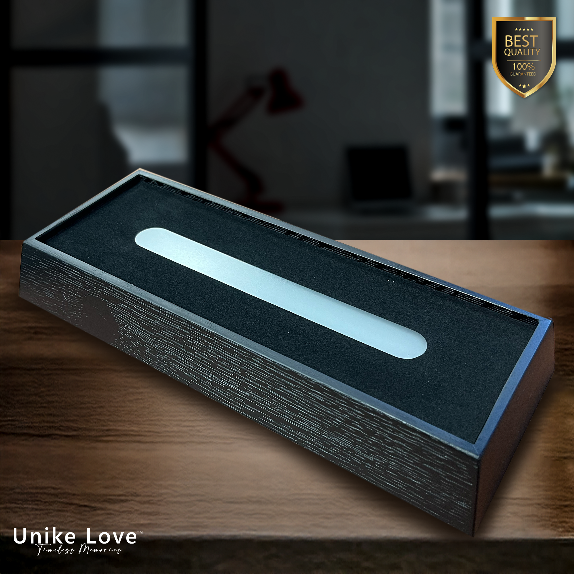 X Large Wooden Light Base - Black Finish