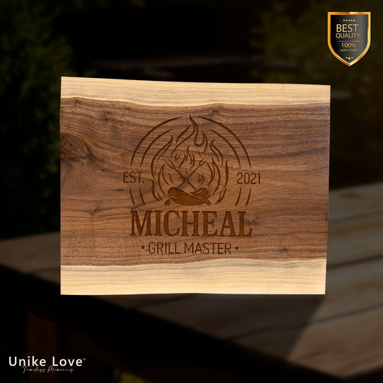 11 1/2"x 8 3/4" Black Walnut Cutting and Charcuterie Board