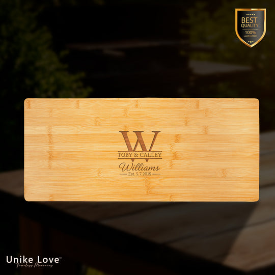 23 3/4" x 10" Bamboo Charcuterie Board/Cutting Boardd