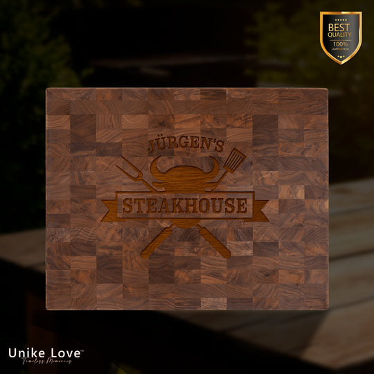 22" x 13" x 1 3/8" Walnut Butcherblock Cutting Board