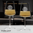 Personalized Etched Wine Glass (Set of Two) | Custom Engraving | Elegant Wedding & Party Gift