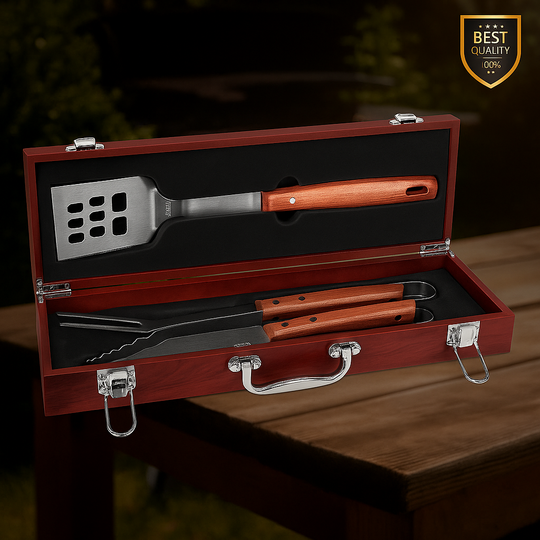 3-Piece Rosewood BBQ Set