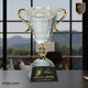 Crystal Cup with Gold Handles and Stem