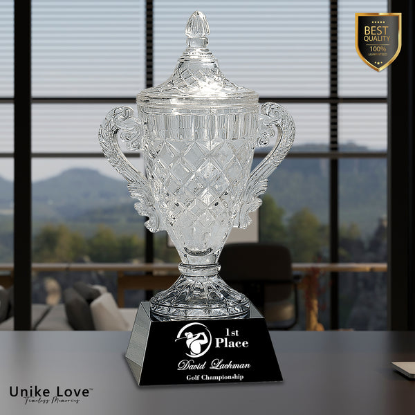 Crystal Cup on Black Pedestal Base