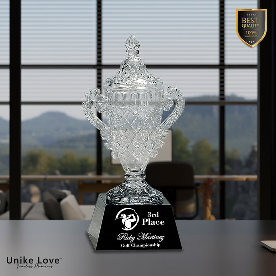 Crystal Cup on Black Pedestal Base
