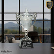 Crystal Cup with Silver Handles and Stem