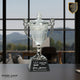 Crystal Cup with Silver Handles and Stem
