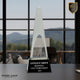 Clear Crystal 3D Golf Spire on Black Pedestal Base