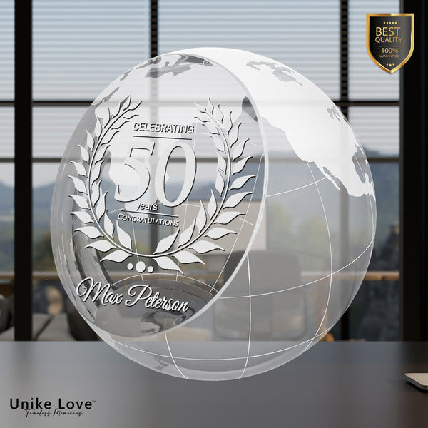 Crystal Globe Paperweight