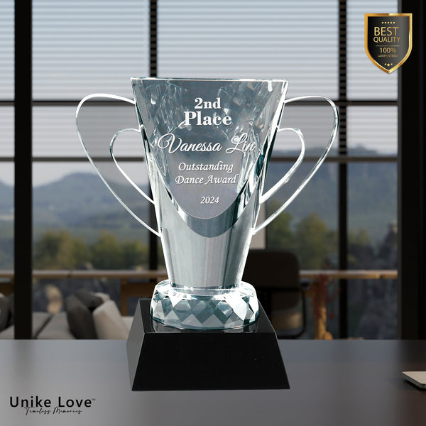 Crystal Cup on Black Pedestal Base