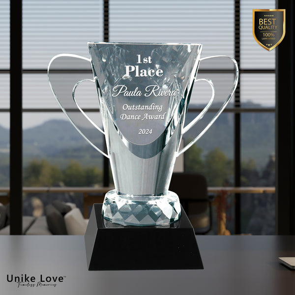 Crystal Cup on Black Pedestal Base