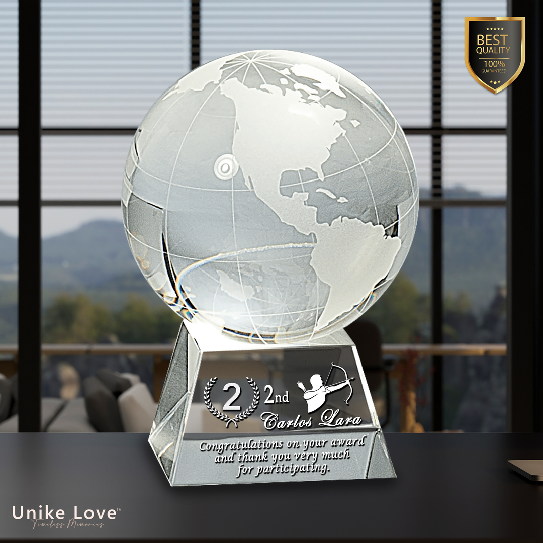 Crystal Globe on Clear Base