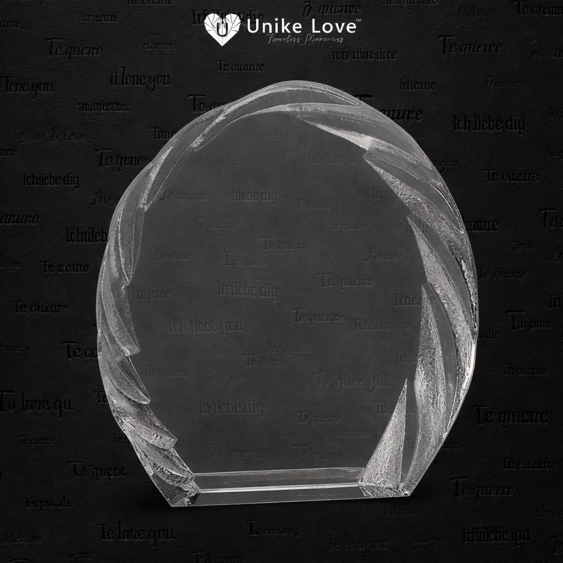 6" Oval Crystal with Decorative Edge