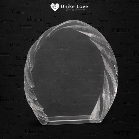 6" Oval Crystal with Decorative Edge