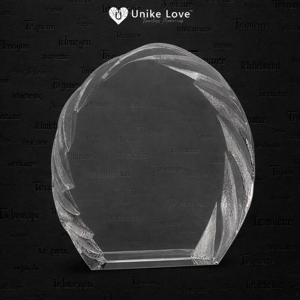 6" Oval Crystal with Decorative Edge