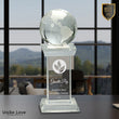 8" Crystal Globe on Clear Tower